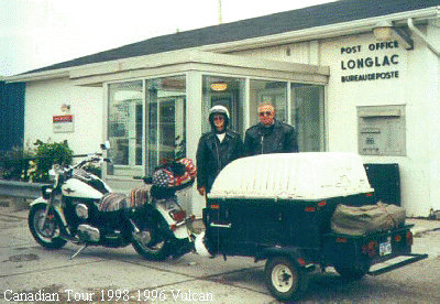 Leonard and Judy, touring on the Vulcan 1500 through Canada in the mid-90's